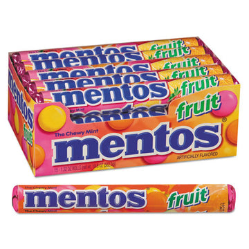 Mentos® Chewy Mints, 1.32 Oz, Mixed Fruit, 15 Rolls-box freeshipping - TVN Wholesale